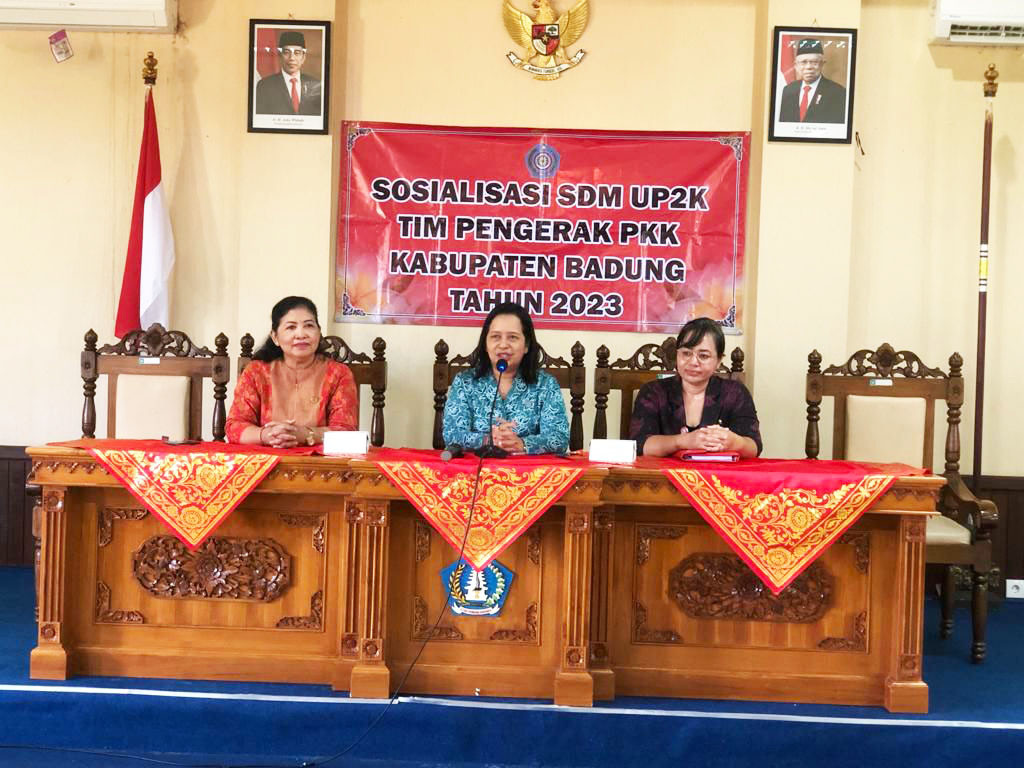 Sosialisasi SDM UP2K  Di Kecamatan Mengwi Oleh TP PKK Kabupaten Badung